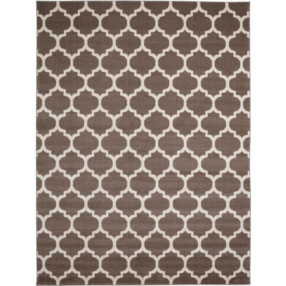 Rug Unique Loom Trellis Brown/Beige Rectangular 10' 0 x 13' 0 Rug Unique Loom Trellis Brown/Beige Rectangular 10' 0 x 13' 0