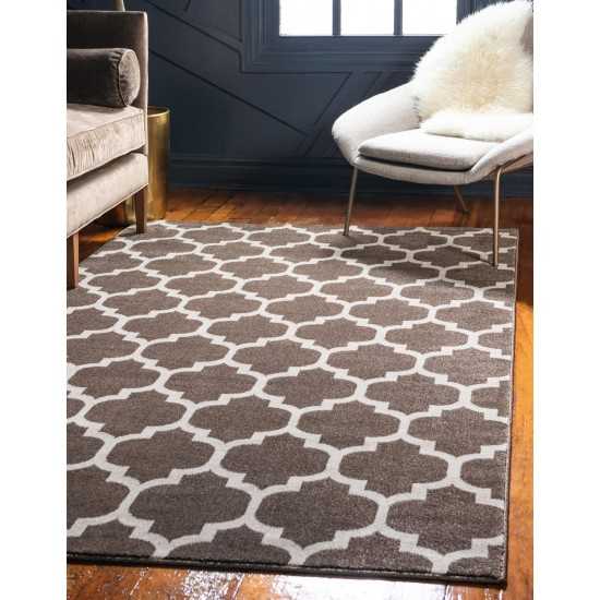 Rug Unique Loom Trellis Brown/Beige Rectangular 10' 0 x 13' 0