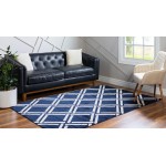 Rug Unique Loom Trellis Navy Blue Rectangular 9' 0 x 12' 0