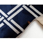 Rug Unique Loom Trellis Navy Blue Rectangular 9' 0 x 12' 0