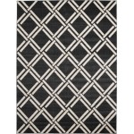 Rug Unique Loom Trellis Black Rectangular 9' 0 x 12' 0