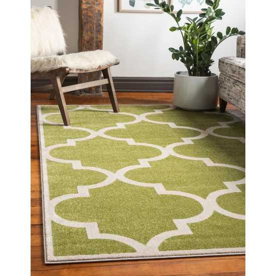 Rug Unique Loom Trellis Green Rectangular 9' 0 x 12' 0