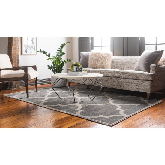 Rug Unique Loom Trellis Gray Rectangular 9' 0 x 12' 0