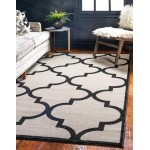 Rug Unique Loom Trellis Beige Rectangular 9' 0 x 12' 0