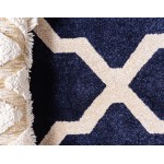 Rug Unique Loom Trellis Navy Blue Rectangular 9' 0 x 12' 0