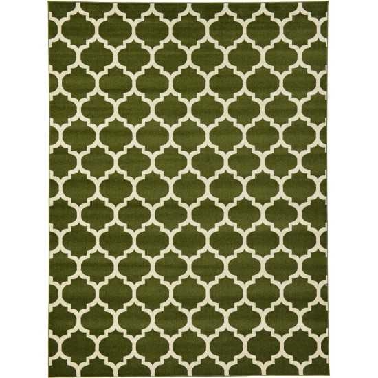 Rug Unique Loom Trellis Dark Green Rectangular 9' 0 x 12' 0