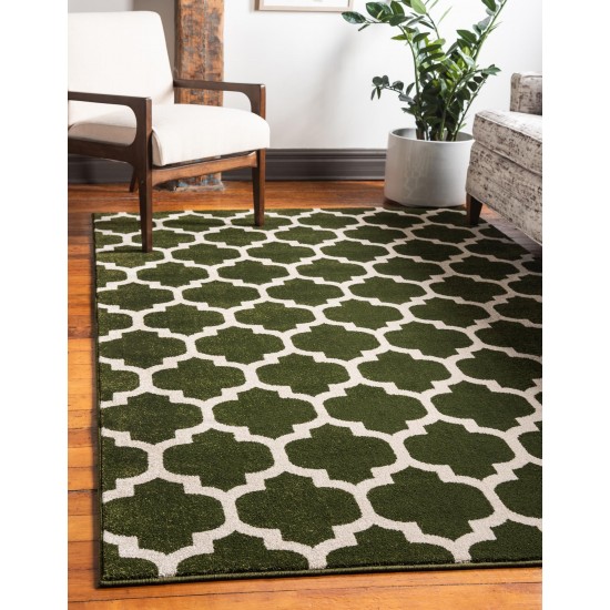 Rug Unique Loom Trellis Dark Green Rectangular 9' 0 x 12' 0