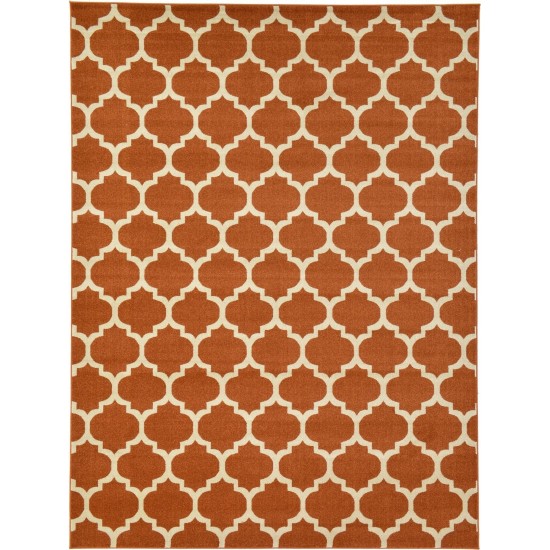 Rug Unique Loom Trellis Terracotta Rectangular 9' 0 x 12' 0