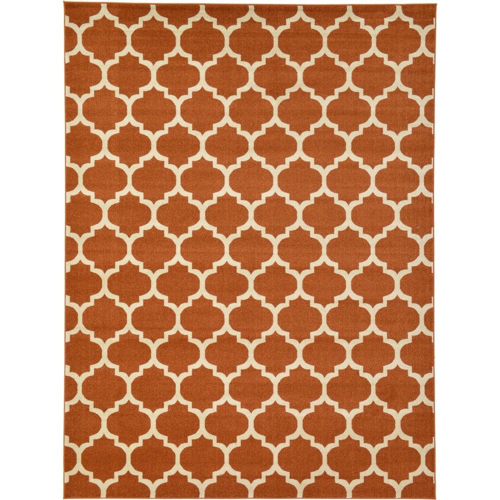 Rug Unique Loom Trellis Terracotta Rectangular 9' 0 x 12' 0