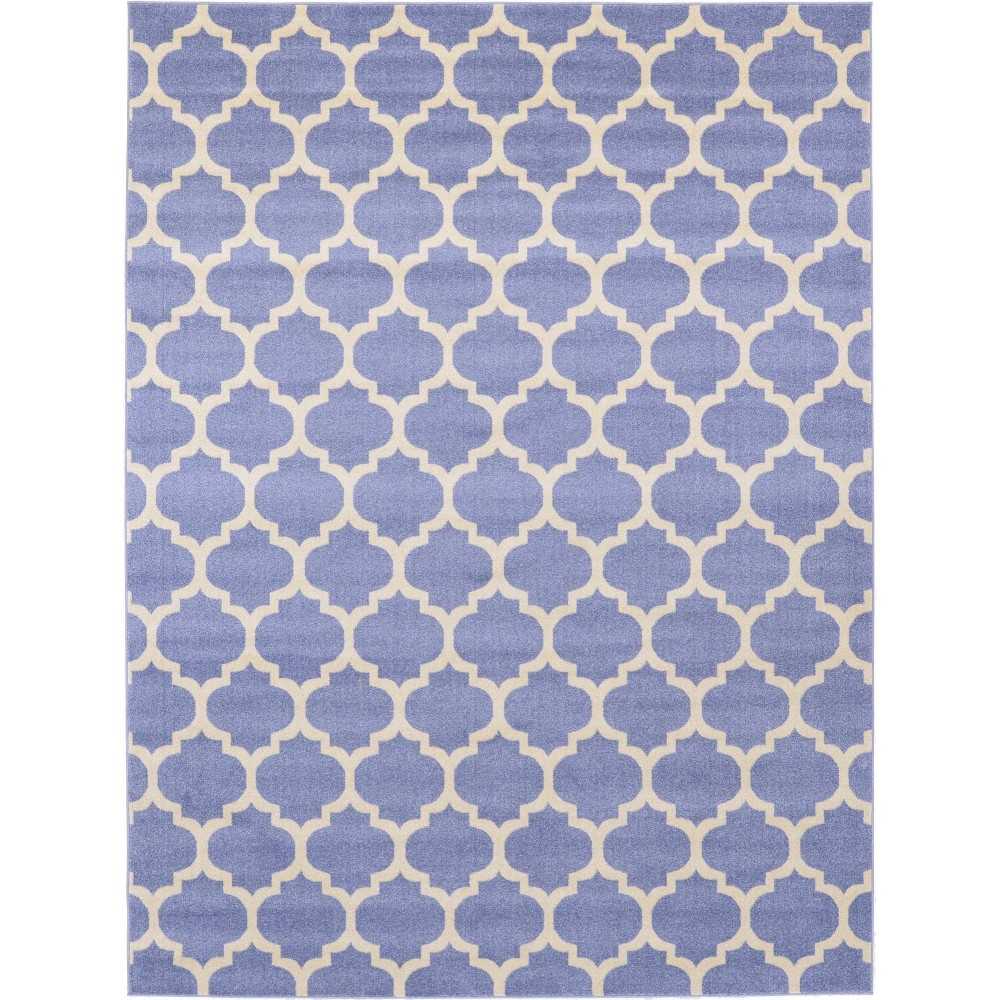Rug Unique Loom Trellis Blue Rectangular 9' 0 x 12' 0 Rug Unique Loom Trellis Blue Rectangular 9' 0 x 12' 0