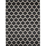 Rug Unique Loom Trellis Black Rectangular 9' 0 x 12' 0