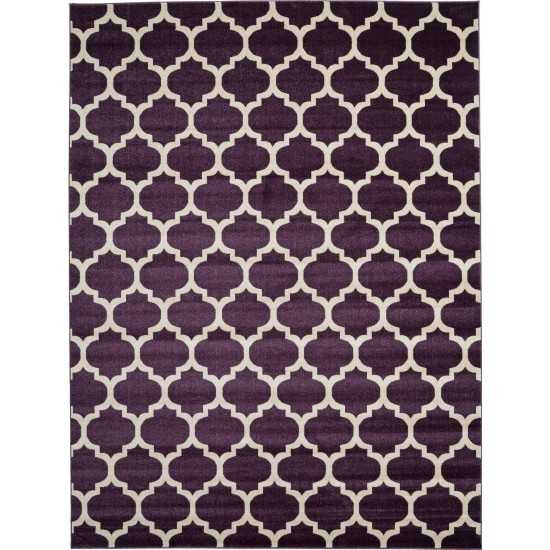 Rug Unique Loom Trellis Dark Purple Rectangular 9' 0 x 12' 0