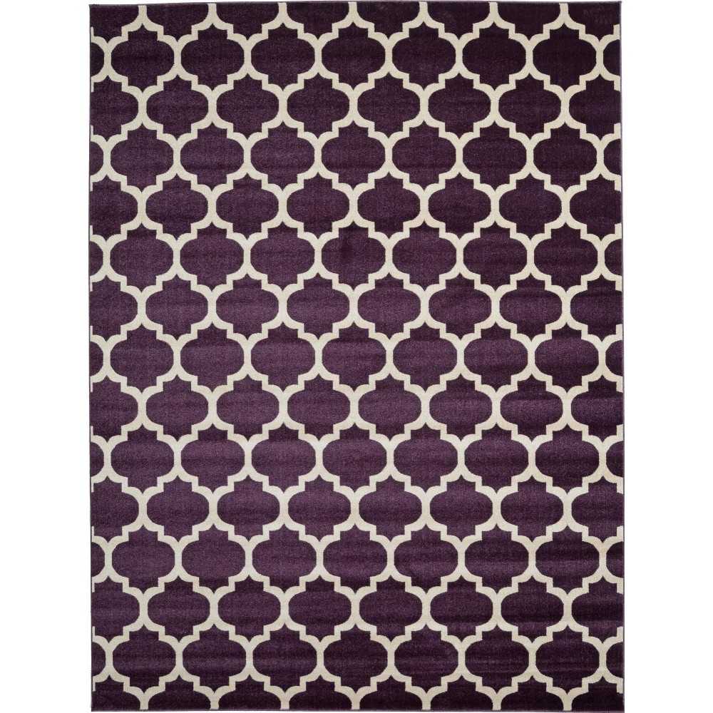 Rug Unique Loom Trellis Dark Purple Rectangular 9' 0 x 12' 0 Rug Unique Loom Trellis Dark Purple Rectangular 9' 0 x 12' 0
