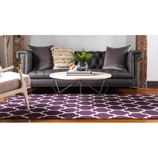 Rug Unique Loom Trellis Dark Purple Rectangular 9' 0 x 12' 0
