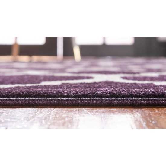 Rug Unique Loom Trellis Dark Purple Rectangular 9' 0 x 12' 0