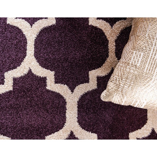 Rug Unique Loom Trellis Dark Purple Rectangular 9' 0 x 12' 0