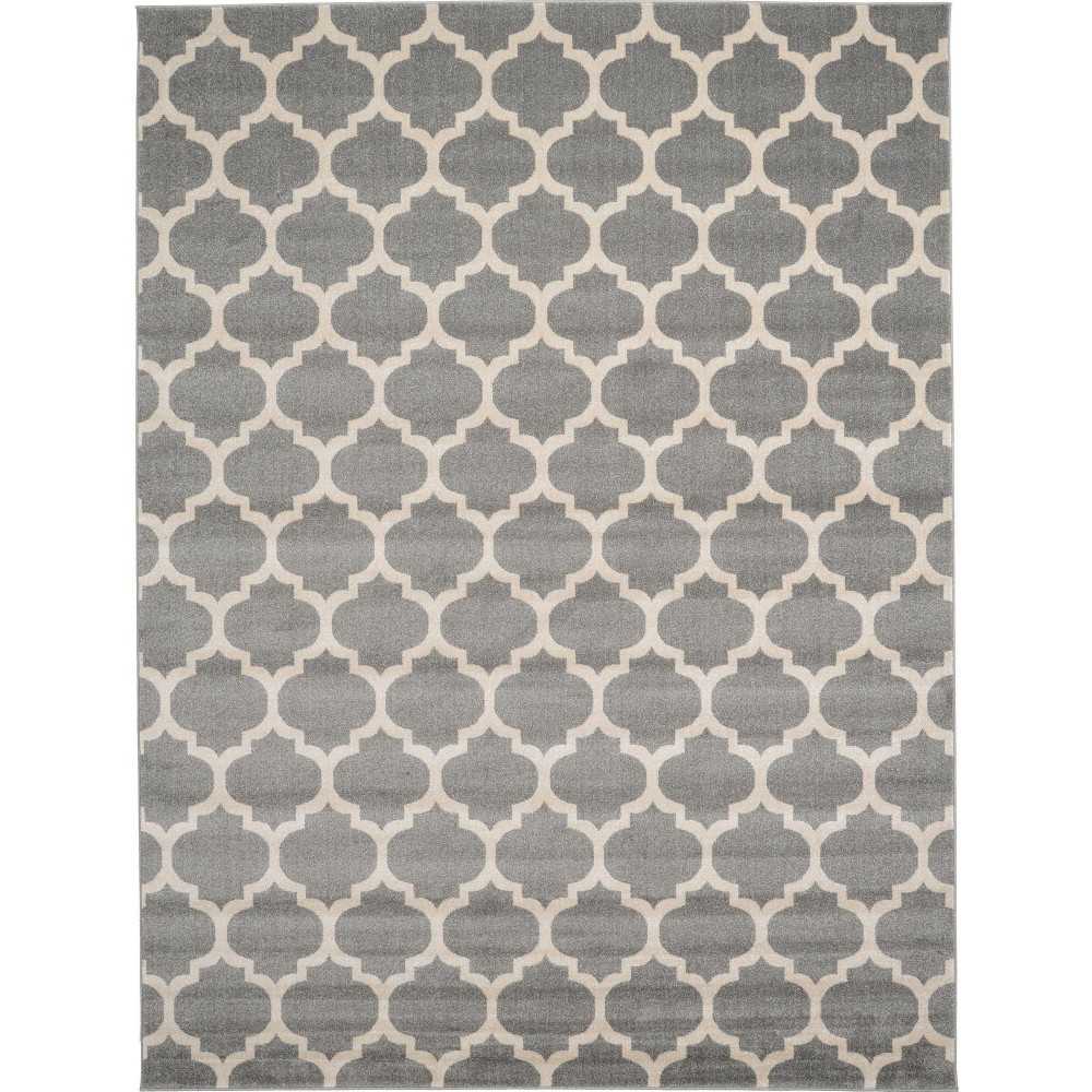 Rug Unique Loom Trellis Gray Rectangular 9' 0 x 12' 0 Rug Unique Loom Trellis Gray Rectangular 9' 0 x 12' 0