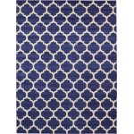 Rug Unique Loom Trellis Navy Blue Rectangular 9' 0 x 12' 0