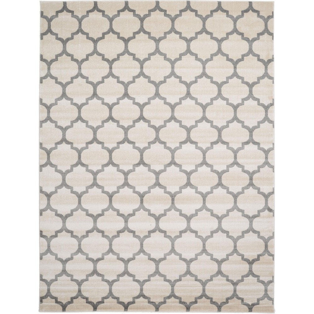 Rug Unique Loom Trellis Beige/Gray Rectangular 9' 0 x 12' 0 Rug Unique Loom Trellis Beige/Gray Rectangular 9' 0 x 12' 0