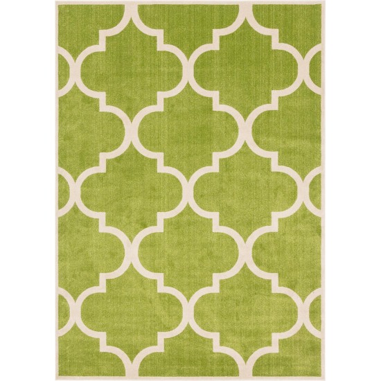 Rug Unique Loom Trellis Green Rectangular 8' 0 x 11' 0