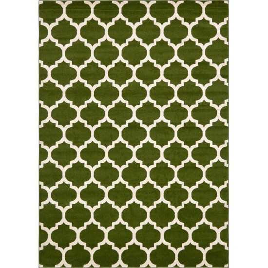 Rug Unique Loom Trellis Dark Green Rectangular 8' 0 x 11' 0