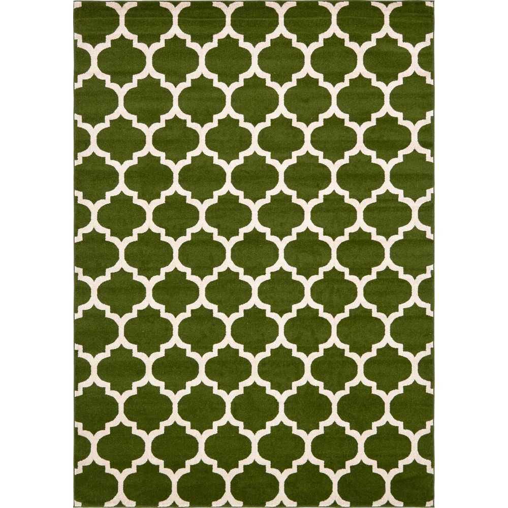 Rug Unique Loom Trellis Dark Green Rectangular 8' 0 x 11' 0 Rug Unique Loom Trellis Dark Green Rectangular 8' 0 x 11' 0