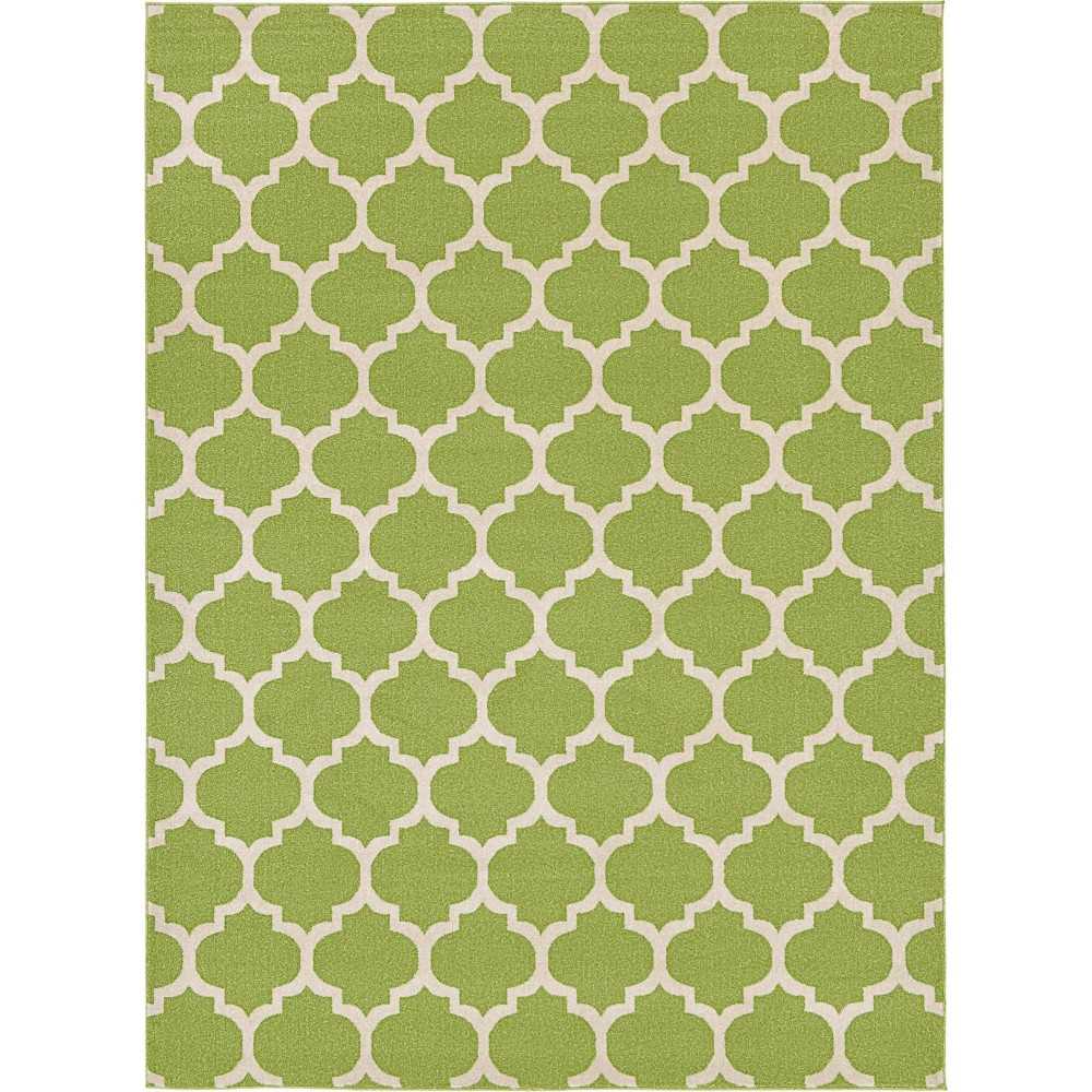 Rug Unique Loom Trellis Green Rectangular 8' 0 x 11' 0 Rug Unique Loom Trellis Green Rectangular 8' 0 x 11' 0