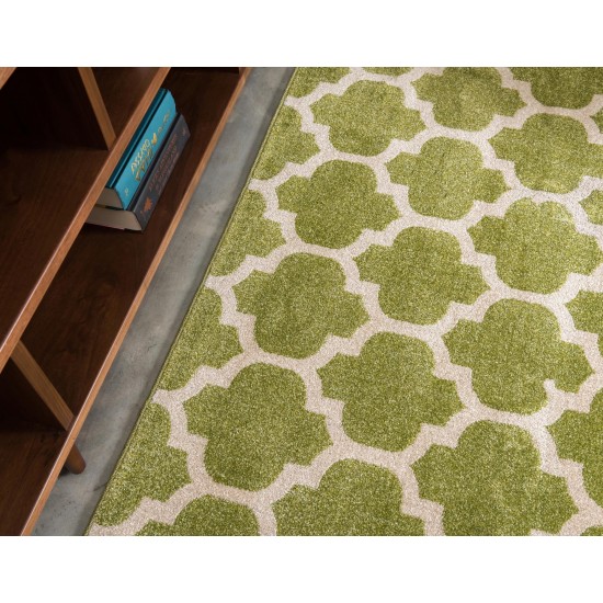 Rug Unique Loom Trellis Green Rectangular 8' 0 x 11' 0