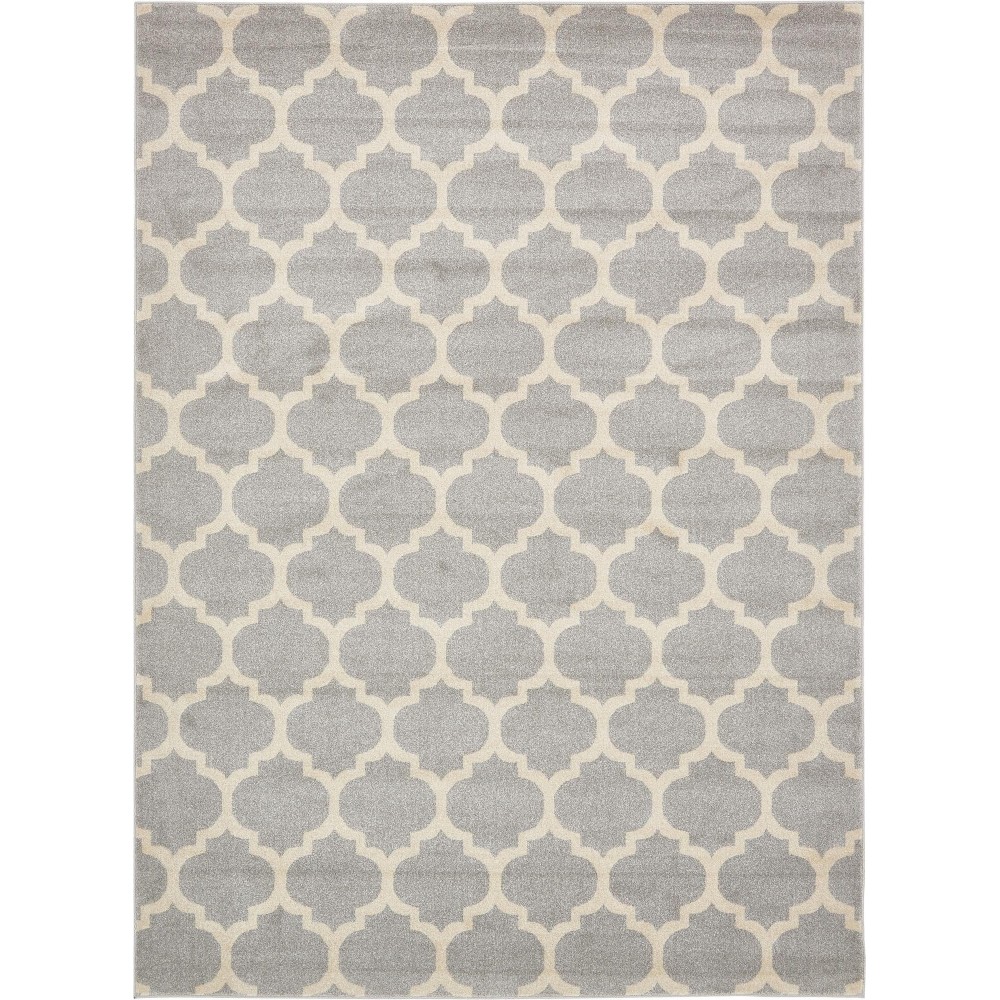Rug Unique Loom Trellis Light Gray Rectangular 8' 0 x 11' 0 Rug Unique Loom Trellis Light Gray Rectangular 8' 0 x 11' 0