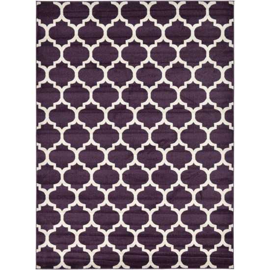 Rug Unique Loom Trellis Dark Purple Rectangular 8' 0 x 11' 0