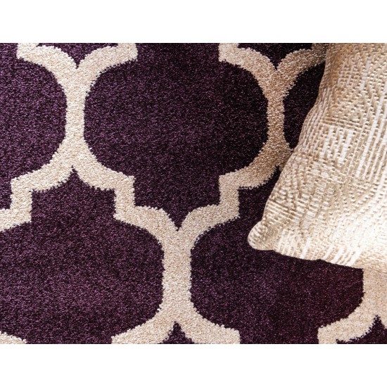 Rug Unique Loom Trellis Dark Purple Rectangular 8' 0 x 11' 0