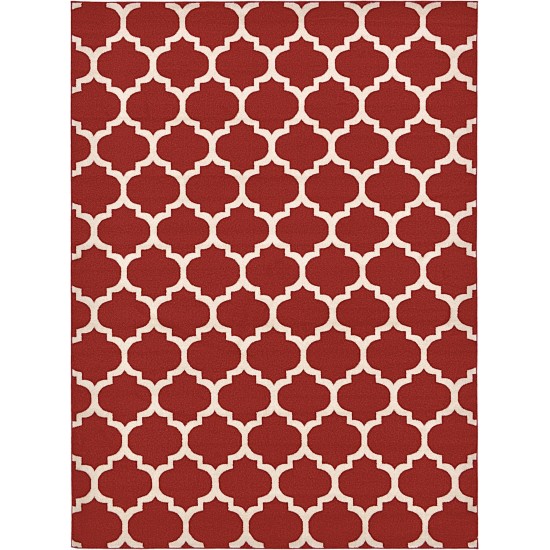 Rug Unique Loom Trellis Red Rectangular 8' 0 x 11' 0