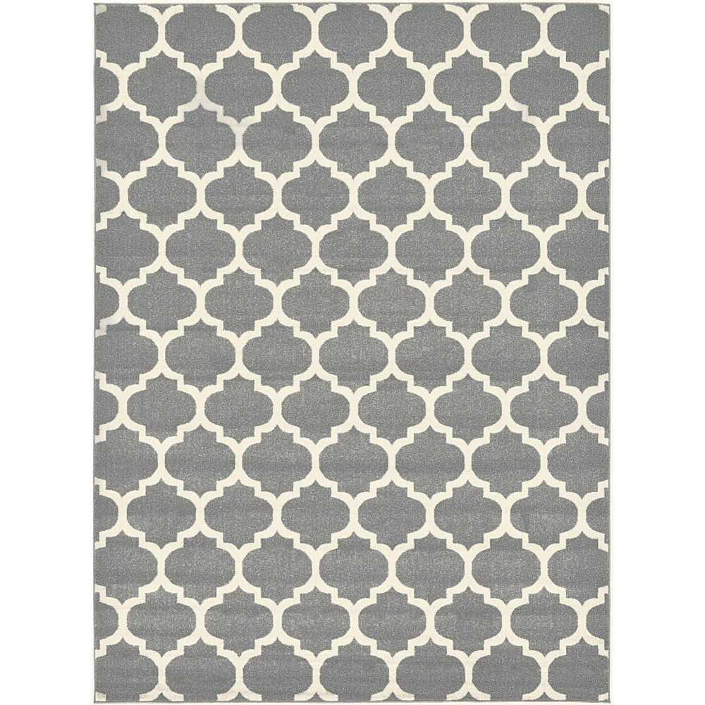Rug Unique Loom Trellis Gray Rectangular 8' 0 x 11' 0 Rug Unique Loom Trellis Gray Rectangular 8' 0 x 11' 0
