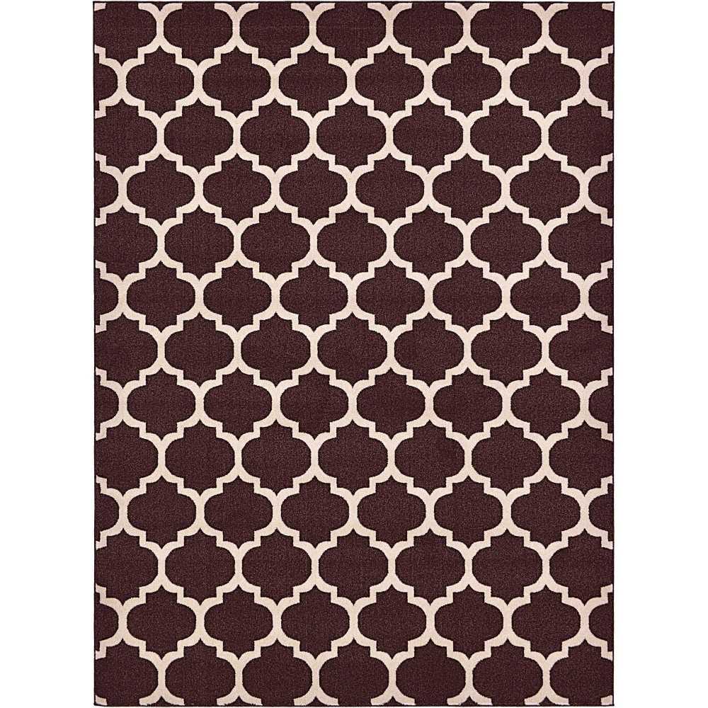 Rug Unique Loom Trellis Dark Brown/Beige Rectangular 8' 0 x 11' 0 Rug Unique Loom Trellis Dark Brown/Beige Rectangular 8' 0 x 11' 0