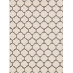 Rug Unique Loom Trellis Beige/Gray Rectangular 8' 0 x 11' 0
