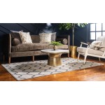 Rug Unique Loom Trellis Beige/Gray Rectangular 8' 0 x 11' 0