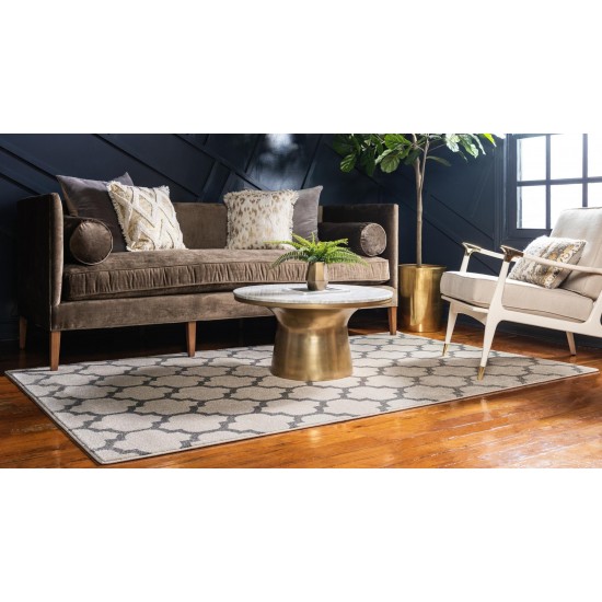 Rug Unique Loom Trellis Beige/Gray Rectangular 8' 0 x 11' 0
