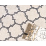 Rug Unique Loom Trellis Beige/Gray Rectangular 8' 0 x 11' 0
