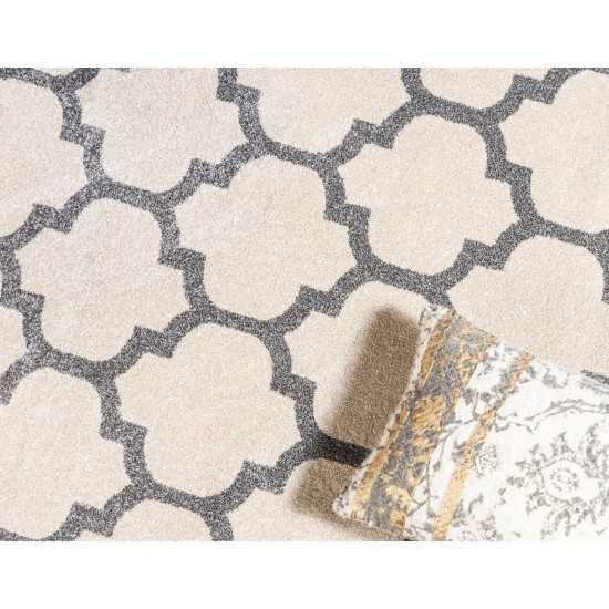 Rug Unique Loom Trellis Beige/Gray Rectangular 8' 0 x 11' 0