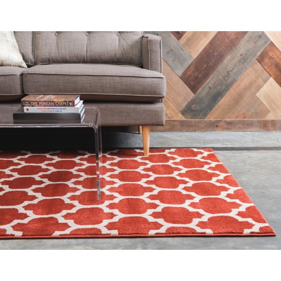 Rug Unique Loom Trellis Terracotta Rectangular 8' 0 x 10' 0