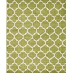 Rug Unique Loom Trellis Green Rectangular 8' 0 x 10' 0