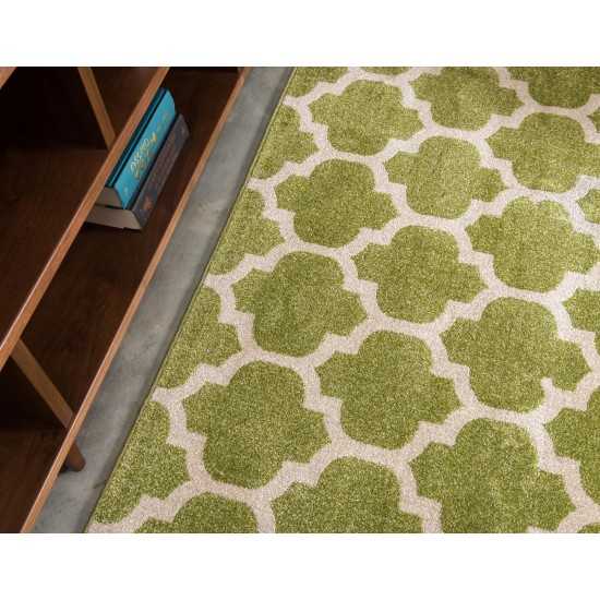 Rug Unique Loom Trellis Green Rectangular 8' 0 x 10' 0