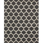 Rug Unique Loom Trellis Black Rectangular 8' 0 x 10' 0