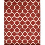 Rug Unique Loom Trellis Red Rectangular 8' 0 x 10' 0