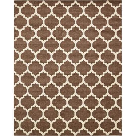 Rug Unique Loom Trellis Brown/Beige Rectangular 8' 0 x 10' 0