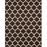 Rug Unique Loom Trellis Dark Brown/Beige Rectangular 8' 0 x 10' 0