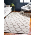 Rug Unique Loom Trellis Beige/Light Brown Rectangular 8' 0 x 10' 0