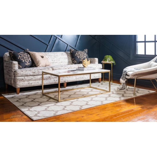 Rug Unique Loom Trellis Beige/Light Brown Rectangular 8' 0 x 10' 0