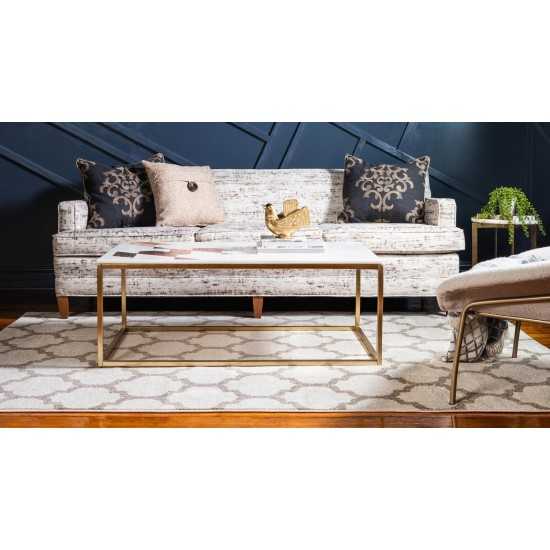 Rug Unique Loom Trellis Beige/Light Brown Rectangular 8' 0 x 10' 0