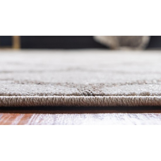 Rug Unique Loom Trellis Beige/Light Brown Rectangular 8' 0 x 10' 0